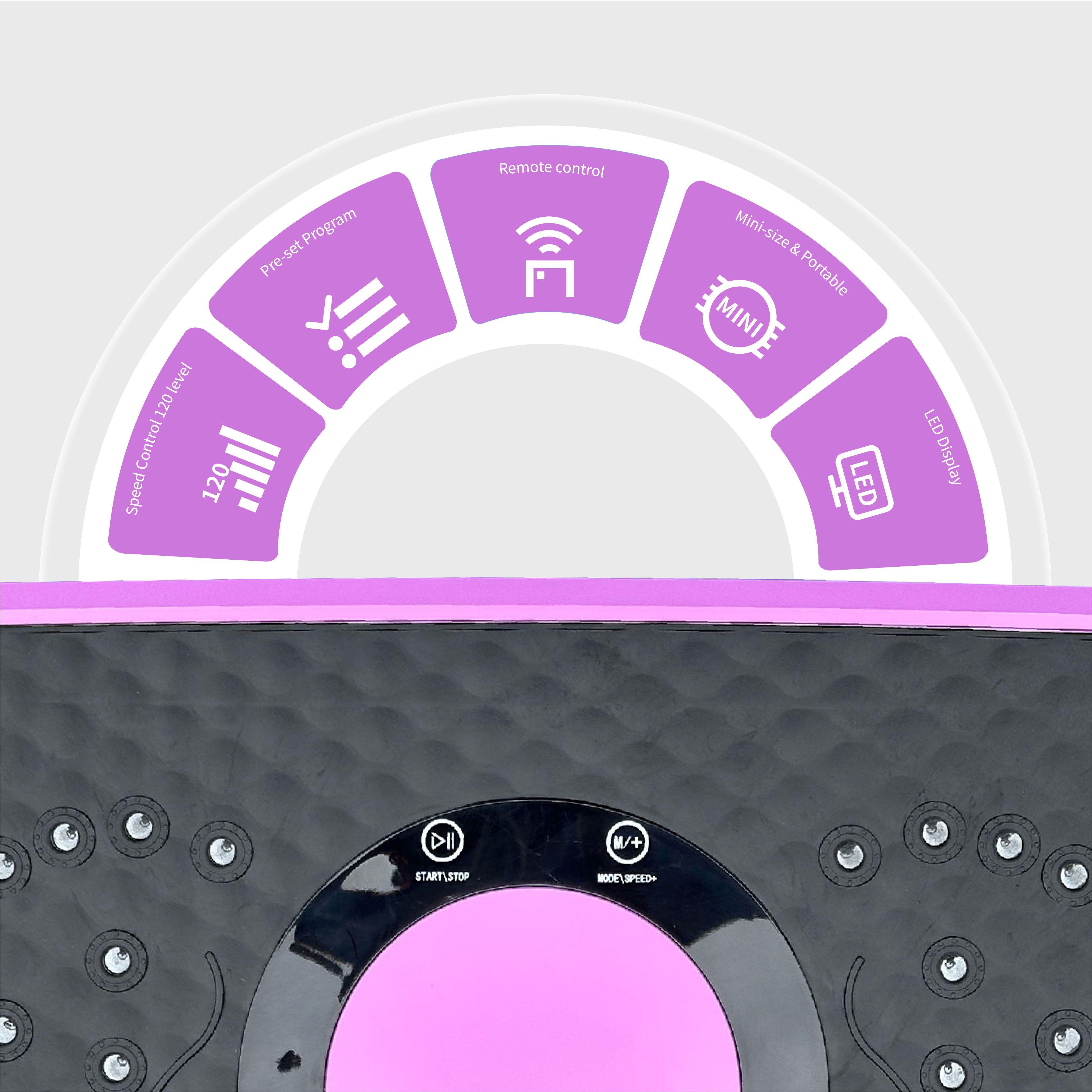 Vibration Plate Fitness Platform, Whole Body Exercise Machine For Lymphatic Drainage, Shaking Workout Board With 120 Speed Levels, Fat Burner And Weight Loss Equipment For Men And Women._voghion.com